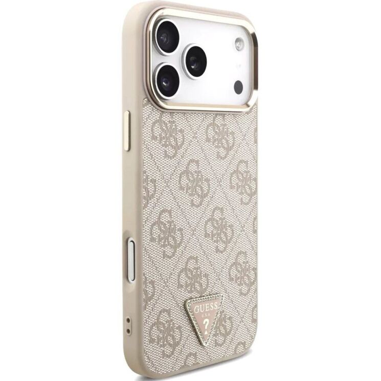 Защитный чехол Guess 4G Triangle Logo MagSafe для iPhone 18 Pro Max / 17 Pro Max (GUHMP18XP4GTDGMP) - Rose Gold: фото 3 из 7
