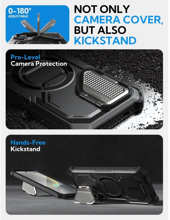 Защитный чехол i-Blason Armorbox Mag by Supcase для Samsung Galaxy S25 (S931) 843439156340 - Black: фото 8 из 12