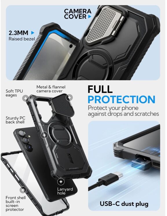 Защитный чехол i-Blason Armorbox Mag by Supcase для Samsung Galaxy S25 (S931) 843439156340 - Black: фото 11 из 12