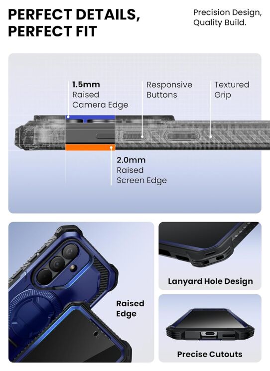 Защитный чехол i-Blason Armorbox MagSafe by Supcase для Samsung Galaxy S26 (S942) 843439160972 - Cobalt: фото 9 из 10