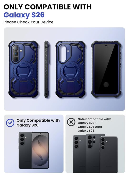 Защитный чехол i-Blason Armorbox MagSafe by Supcase для Samsung Galaxy S26 (S942) 843439160972 - Cobalt: фото 4 из 10