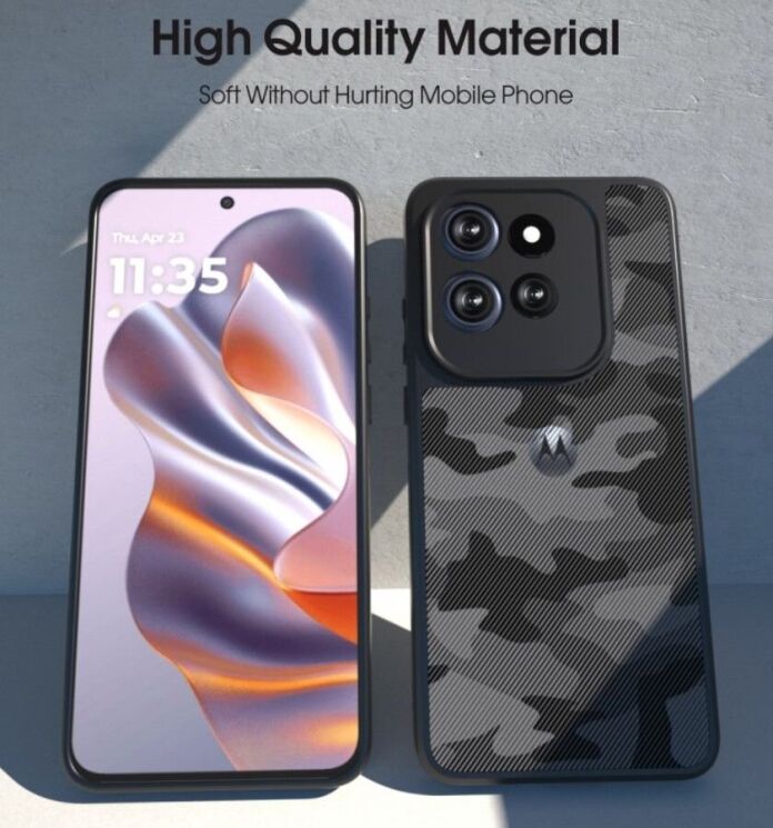 Защитный чехол IBMRS Military для Motorola Edge 50 Neo - Grid Camouflage: фото 6 из 7
