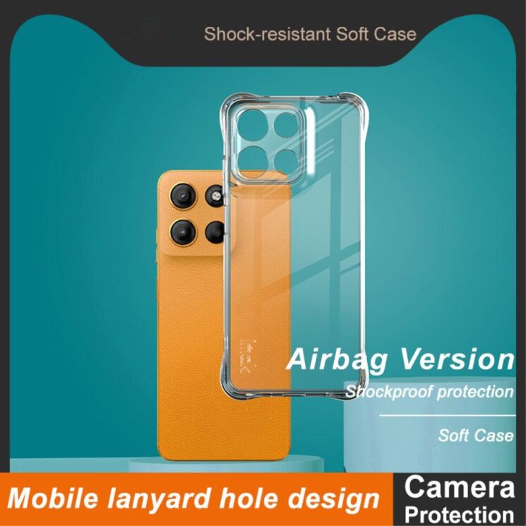 Защитный чехол IMAK Airbag MAX Case для Motorola Moto G15 - Transparent: фото 3 из 8