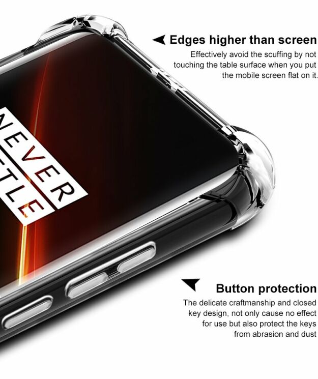 Защитный чехол IMAK Airbag MAX Case для OnePlus 7T Pro - Transparent: фото 10 из 12