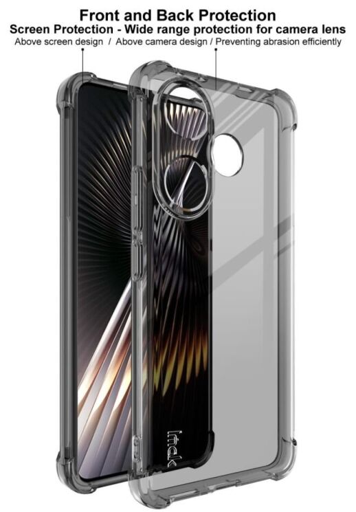 Защитный чехол IMAK Airbag MAX Case для Xiaomi Poco F6 - Transparent: фото 9 из 12