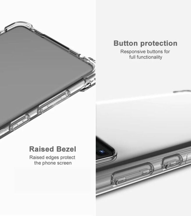Защитный чехол IMAK Airbag MAX Case для Xiaomi Redmi 14C / Redmi A4 5G / Poco C75 - Transparent Black: фото 7 из 9