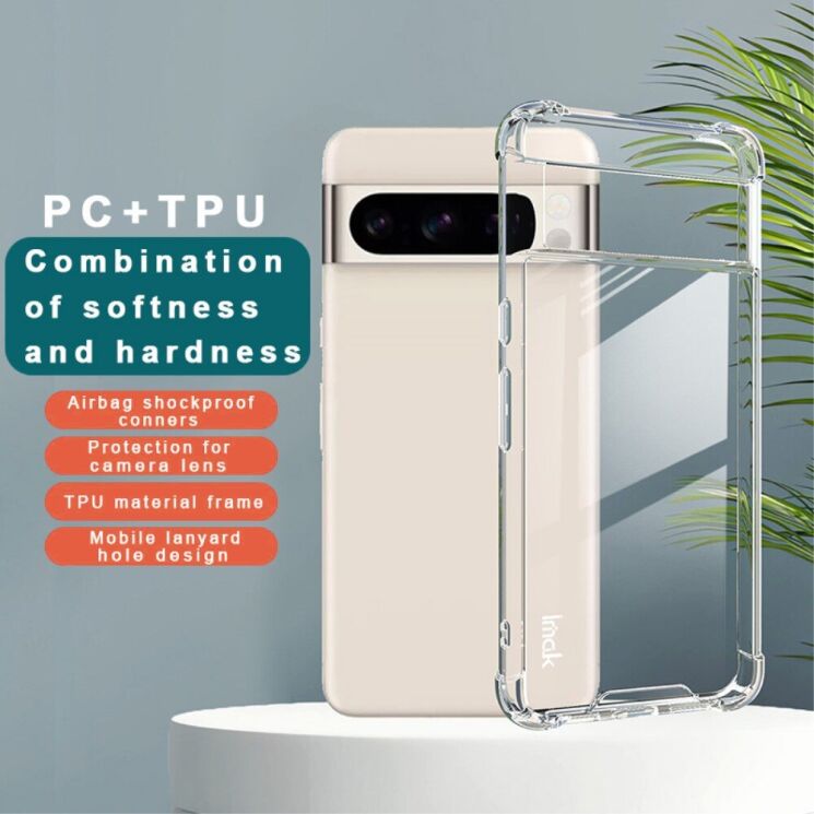 Защитный чехол IMAK Space Shield для Google Pixel 8 Pro - Transparent: фото 5 из 11
