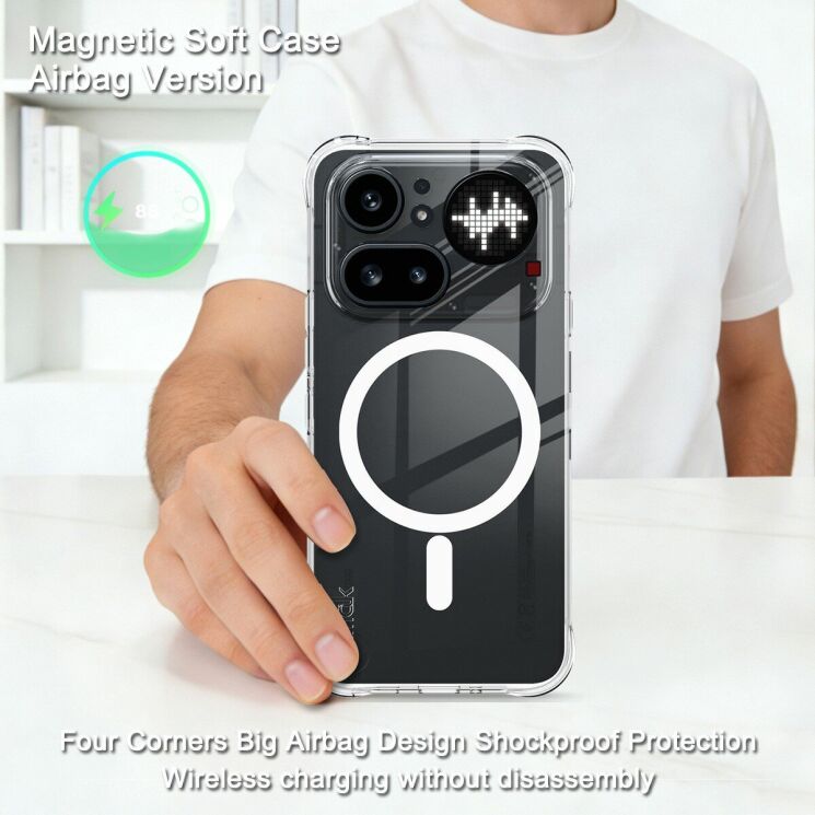 Защитный чехол IMAK Space Shield MagSafe для Nothing Phone (4a) Pro - Transparent (411404T) Защитный чехол IMAK Space Shield MagSafe для Nothing Phone (4a) Pro - Transparent: фото 3 из 10