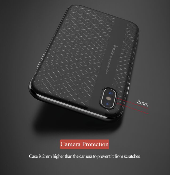 Защитный чехол IPAKY Hybrid Cover для iPhone X / iPhone XS - Gray: фото 4 из 10