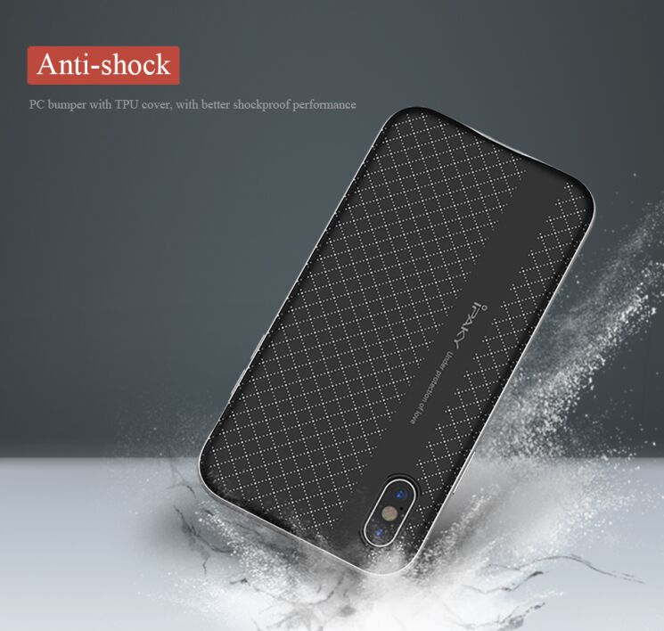 Защитный чехол IPAKY Hybrid Cover для iPhone X / iPhone XS - Gray: фото 6 из 10
