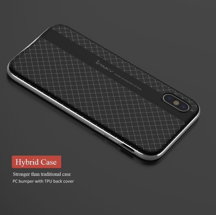Защитный чехол IPAKY Hybrid Cover для iPhone X / iPhone XS - Gray: фото 5 из 10
