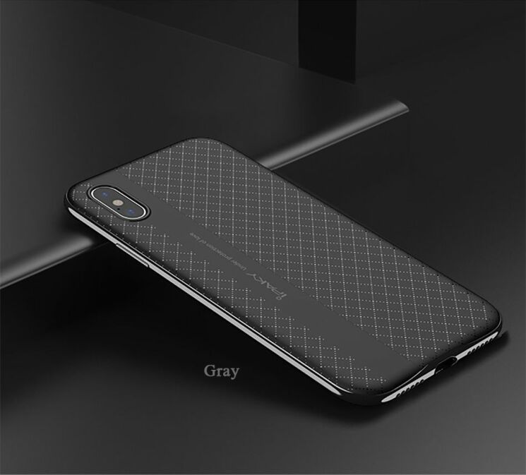 Защитный чехол IPAKY Hybrid Cover для iPhone X / iPhone XS - Gray: фото 2 из 10