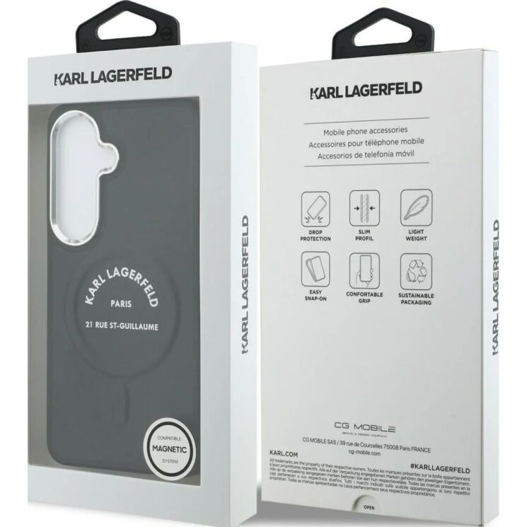 Защитный чехол Karl Lagerfeld Embossed Ring RSG Logo MagSafe для Samsung Galaxy S26 (S942) KLHMS26SPSKRSGEK - Black: фото 7 из 7