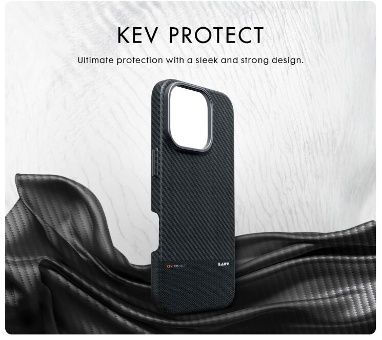 Защитный чехол Laut KEV PROTECT для Apple iPhone 16 Pro Max - Black: фото 9 из 14