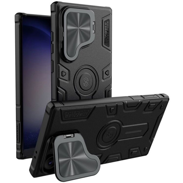 Защитный чехол NILLKIN CamShield Armor Prop Case для Samsung Galaxy S24 Ultra - Black: фото 1 из 17