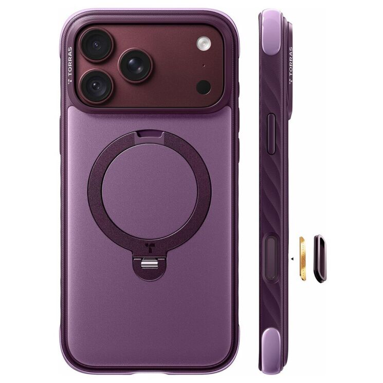 Защитный чехол TORRAS Ostand Q3 Rugg для Apple iPhone 18 Pro Max - Purple: фото 1 из 9