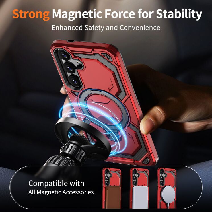 Защитный чехол Reframe Hybrid Magnetic для Samsung Galaxy S24 FE (S721) - Black: фото 3 из 7