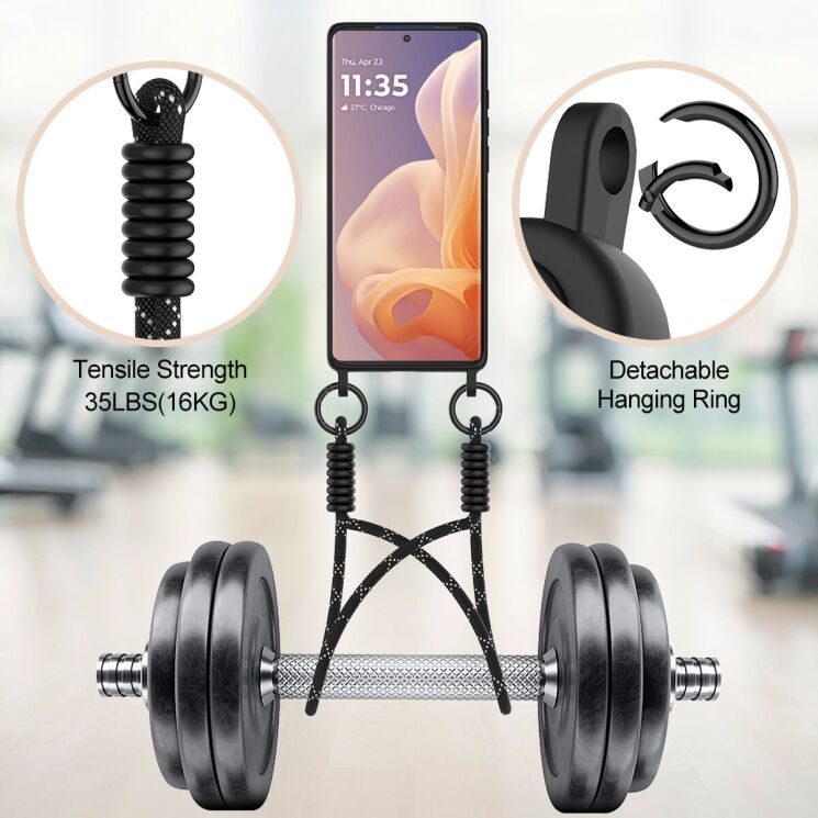 Захисний чохол Reframe Silicone Holder для Motorola Moto G85 / Edge 50 Fusion - Black: фото 4 з 7