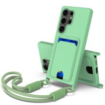 Защитный чехол Reframe Silicone Holder для Samsung Galaxy S24 Ultra (S928) - Green: фото 1 из 7
