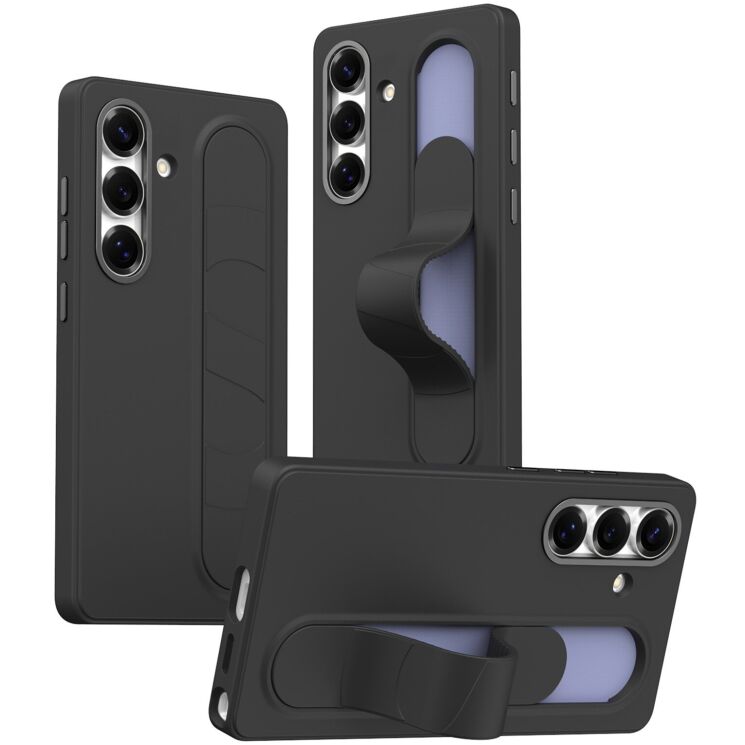 Защитный чехол Reframe Standing Grip для Samsung Galaxy S24 (S921) / Galaxy S25 (S931) - Black: фото 1 из 13