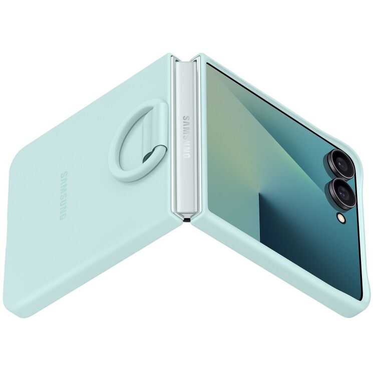 Защитный чехол Ring Case (Silicone) для Samsung Galaxy Flip 7 (EF-PF766TMEGUA) - Mint: фото 4 из 6