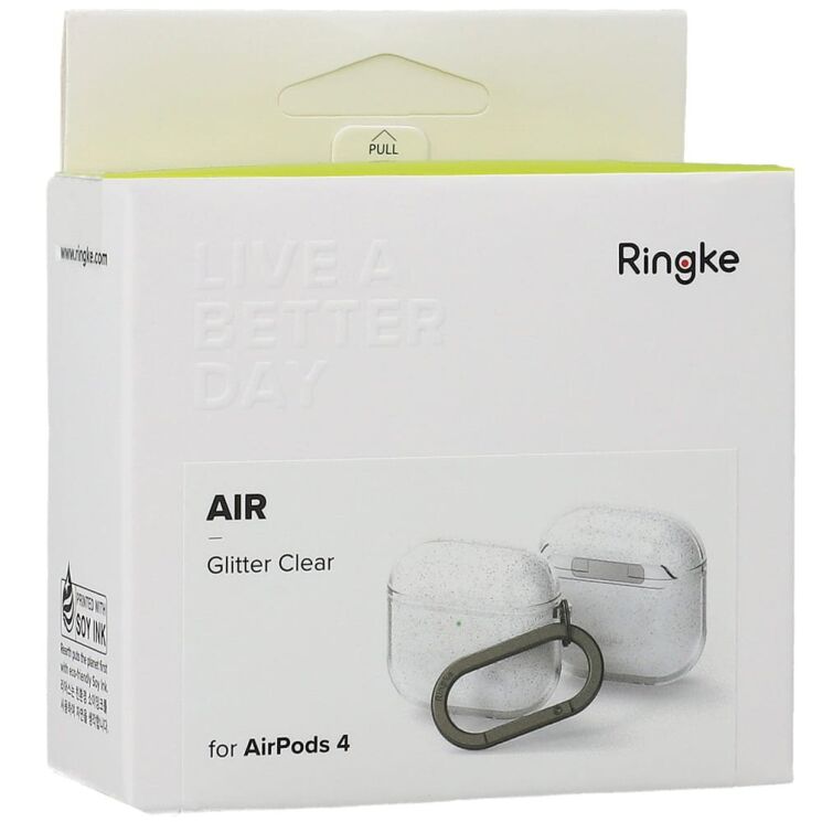 Защитный чехол Ringke Air (FH) для Apple AirPods 4 (8800274964495) - Glitter Clear: фото 5 из 16