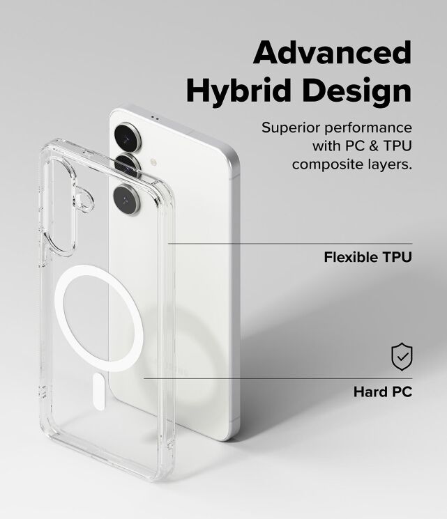 Защитный чехол Ringke Fusion Magnetic для Samsung Galaxy S25 FE (S731) 8800293859543 - Clear: фото 10 из 13