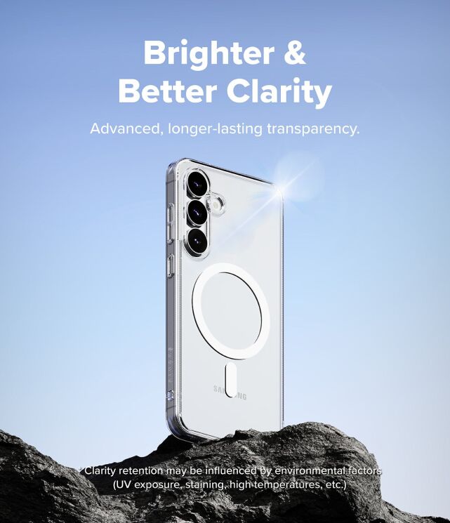 Защитный чехол Ringke Fusion Magnetic для Samsung Galaxy S25 FE (S731) 8800293859543 - Clear: фото 8 из 13