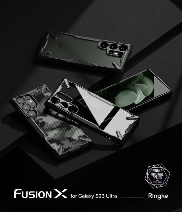 Защитный чехол Ringke Fusion X для Samsung Galaxy S23 Ultra (S918) 8809919300346 - Black: фото 2 из 13