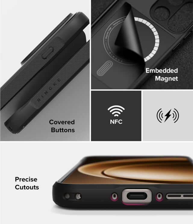 Защитный чехол Ringke Onyx Magnetic (FP) для OnePlus 15 (8800328814318) - Black: фото 8 из 13