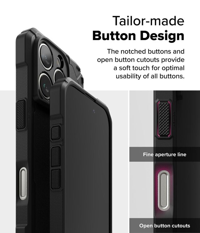Защитный чехол Ringke Rugged Gear Magnetic для Apple iPhone 16 Pro Max (8800274963658) - Camo Black: фото 16 из 18