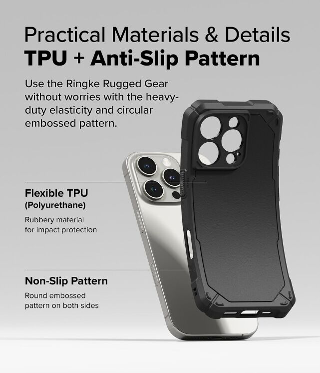 Защитный чехол Ringke Rugged Gear Magnetic для Apple iPhone 16 Pro Max (8800274963658) - Camo Black: фото 14 из 18