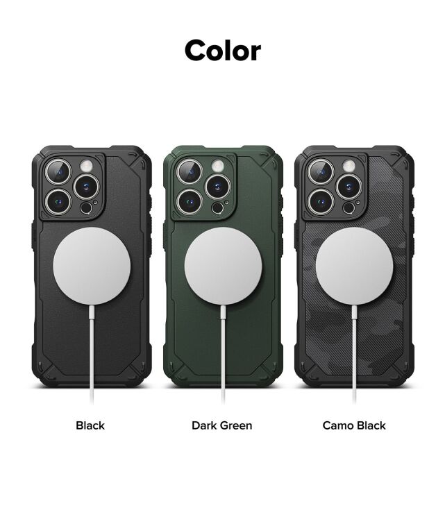 Защитный чехол Ringke Rugged Gear Magnetic для Apple iPhone 16 Pro Max (8800274963658) - Camo Black: фото 18 из 18