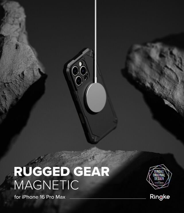 Защитный чехол Ringke Rugged Gear Magnetic для Apple iPhone 16 Pro Max (8800274963658) - Camo Black: фото 4 из 18