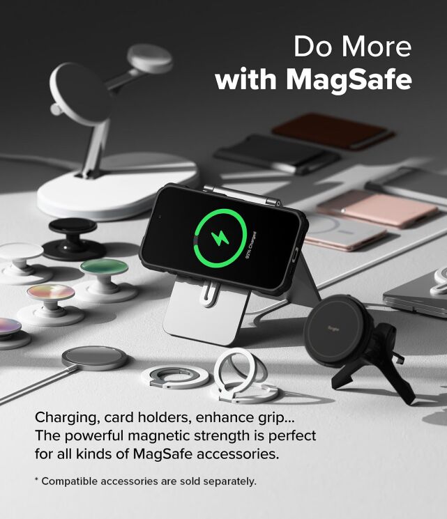 Защитный чехол Ringke Rugged Gear Magnetic для Apple iPhone 16 Pro Max (8800274963658) - Camo Black: фото 6 из 18