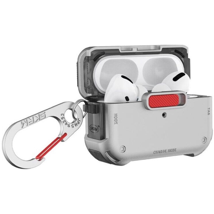 Защитный чехол SKINARMA MECHA для Apple AirPods Pro 2 - Chrome: фото 2 из 4