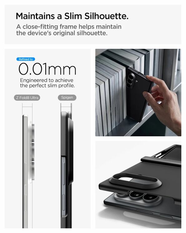 Защитный чехол Spigen Air Fit Pro (MagFit) для Samsung Galaxy Fold 8 Ultra (ACS11492) - Black: фото 12 из 16