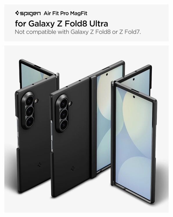 Защитный чехол Spigen Air Fit Pro (MagFit) для Samsung Galaxy Fold 8 Ultra (ACS11492) - Black: фото 11 из 16
