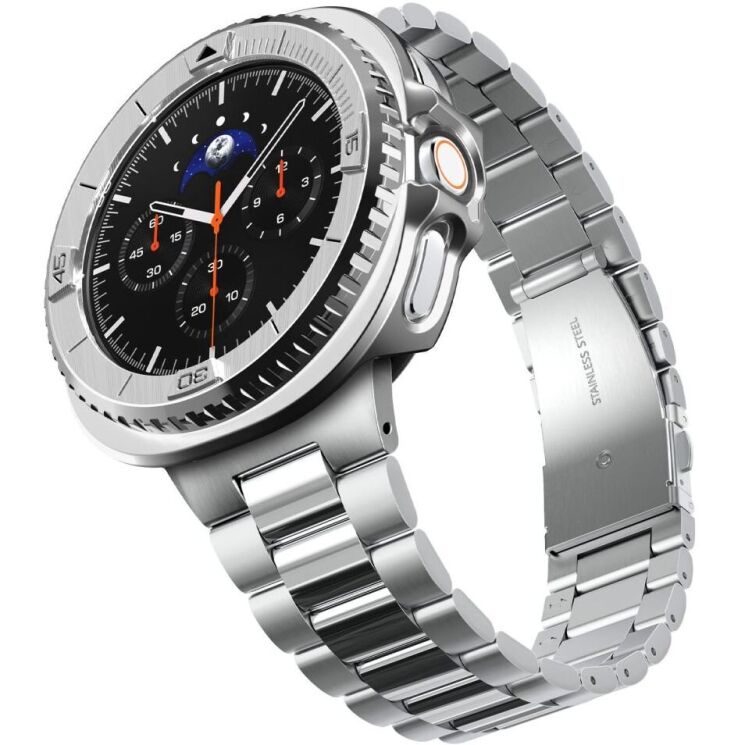 Защитный чехол Spigen Bezel Tune Pro для Samsung Galaxy Watch 8 Classic (ACS10017) - Silver: фото 5 из 11