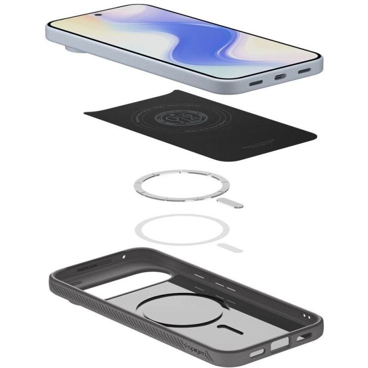 Захисний чохол Spigen (SGP) Liquid Air (MagFit) для Google Pixel 10 / 10 Pro (ACS09697) - Marble Grey: фото 7 з 15