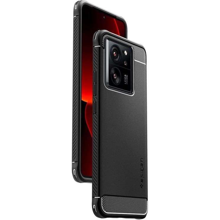 Защитный чехол Spigen (SGP) Rugged Armor для Xiaomi 13T / 13T Pro (ACS07502) - Matte Black: фото 9 из 17