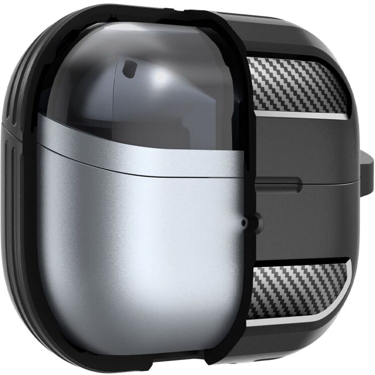 Захисний чохол Spigen (SGP) Rugged Armor (FH) для Samsung Galaxy Buds 3 / Buds 3 Pro - Black: фото 9 з 16