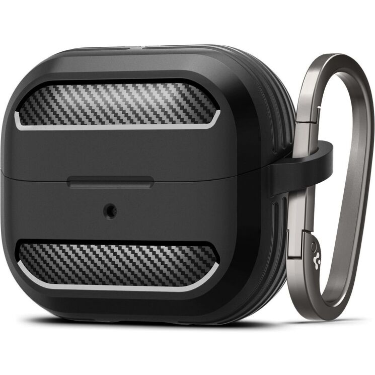 Захисний чохол Spigen (SGP) Rugged Armor (FH) для Samsung Galaxy Buds 3 / Buds 3 Pro - Black: фото 1 з 16