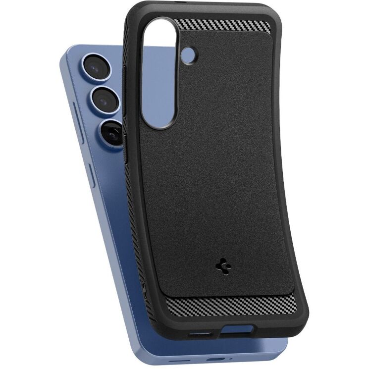 Защитный чехол Spigen (SGP) Rugged Armor (MagFit) для Samsung Galaxy S25 (S931) ACS08998 - Matte Black: фото 8 из 20