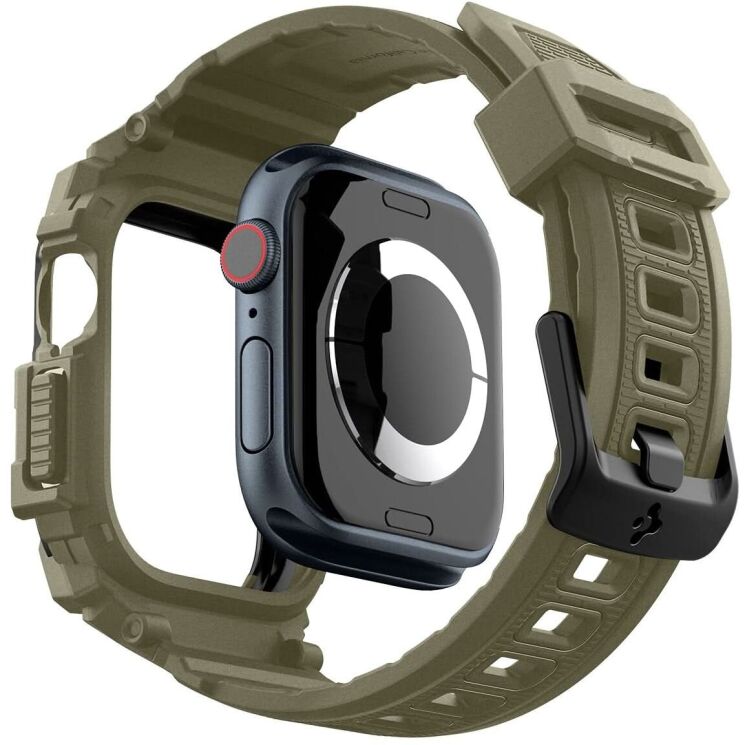 Защитный чехол Spigen (SGP) Rugged Armor Pro (FW) для Apple Watch 10 46 mm (ACS08608) - Vintage Khaki: фото 3 из 11