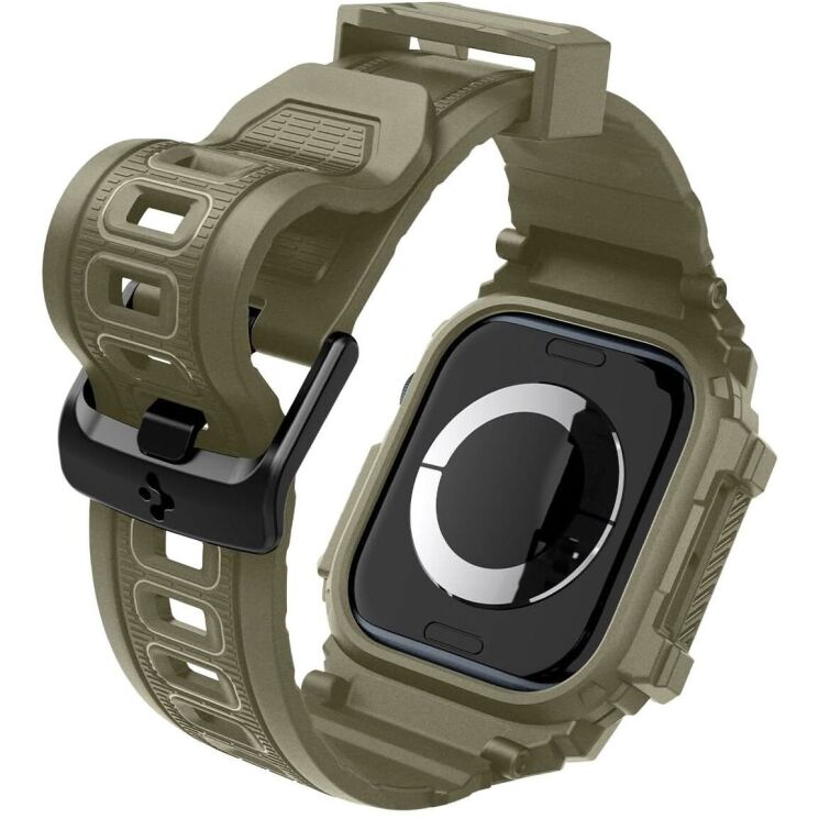 Защитный чехол Spigen (SGP) Rugged Armor Pro (FW) для Apple Watch 10 46 mm (ACS08608) - Vintage Khaki: фото 4 из 11