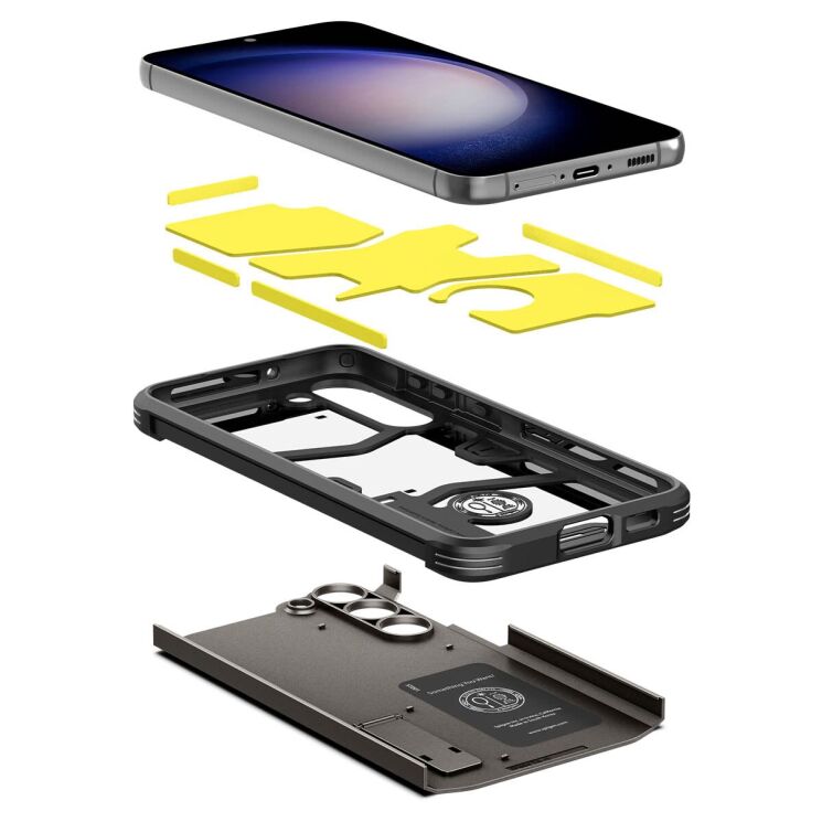 Захисний чохол Spigen (SGP) Tough Armor для Samsung Galaxy S23 Plus (S916) - Gunmetal: фото 2 з 20