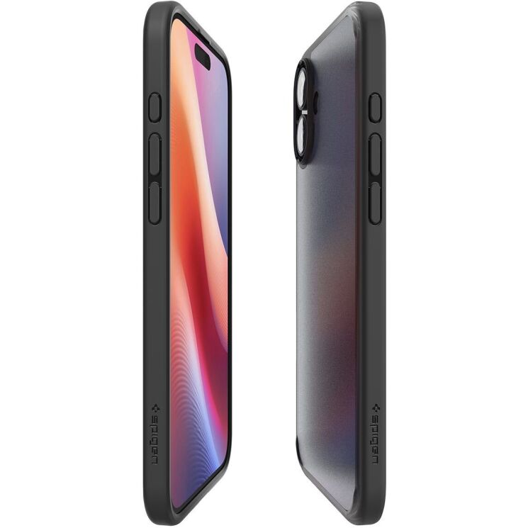 Защитный чехол Spigen (SGP) Ultra Hybrid для Apple iPhone 16 - Frost Black: фото 5 из 13