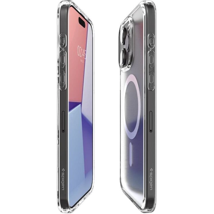 Защитный чехол Spigen (SGP) Ultra Hybrid (MagFit) для Apple iPhone 15 Pro - Frost Clear: фото 5 из 15
