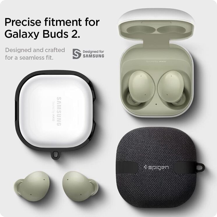 Защитный чехол Spigen (SGP) Urban Fit (FH) для Samsung Galaxy Buds Live / Buds Pro / Buds 2 / Buds 2 Pro / Buds FE - Black: фото 16 из 21